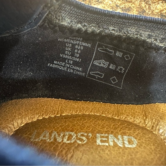 Lands End Navy Ballet Flats Size 9.5 - Picture 4 of 5
